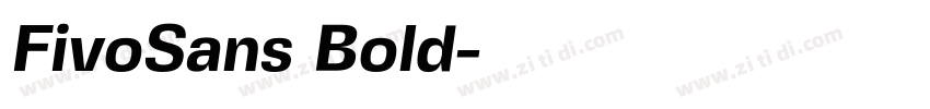 FivoSans Bold字体转换